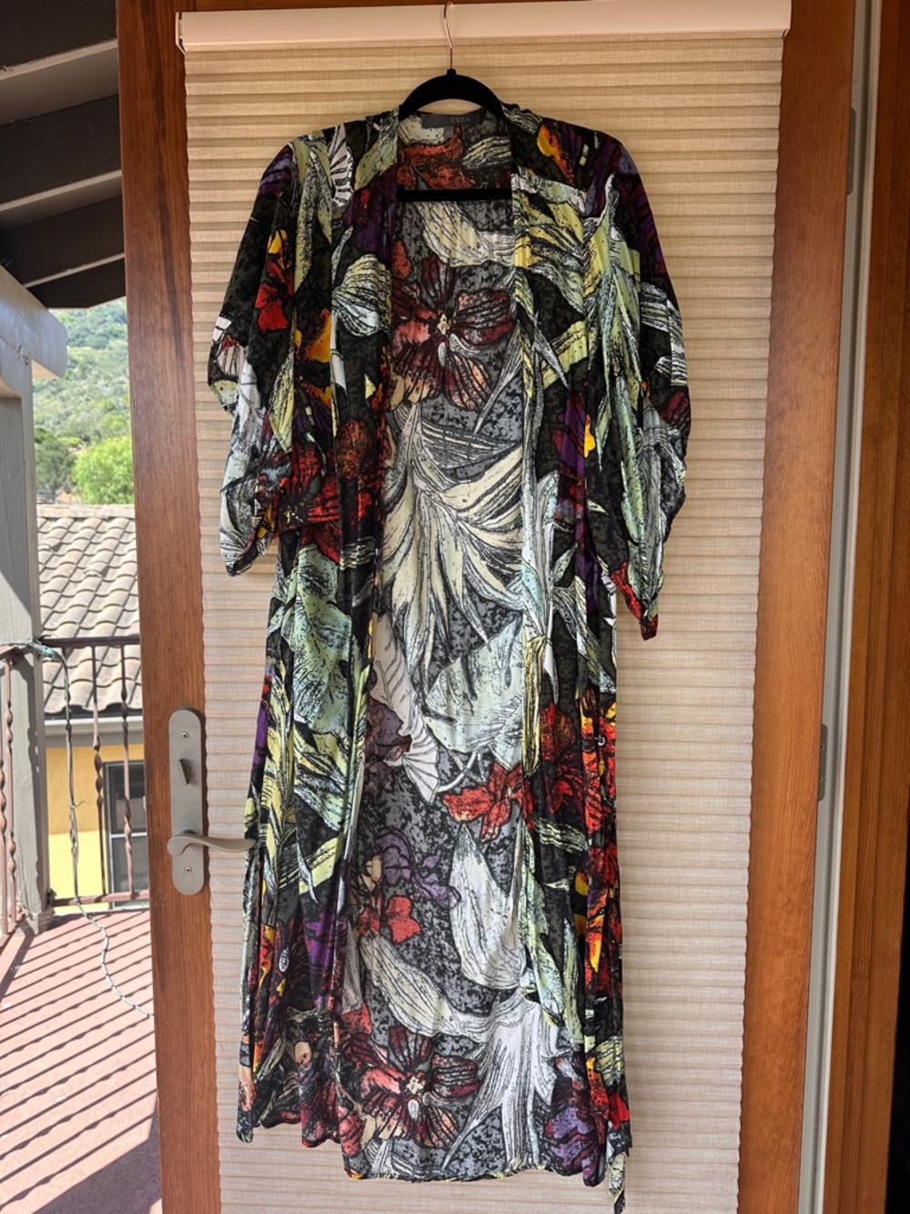 Tysa Bold Tropical Floral Long Kimono Cardigan one size fits all